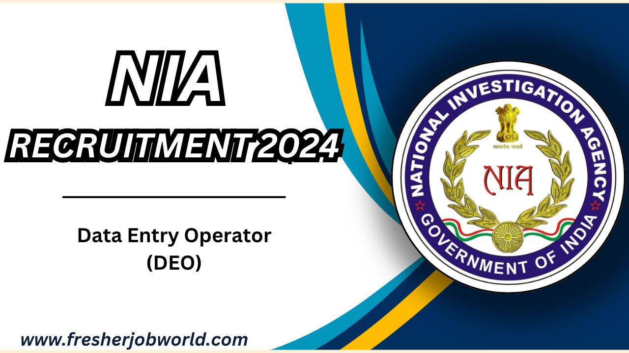 NIA Recruitment 2025 Apply Offline For Fill Up Data Entry Operator